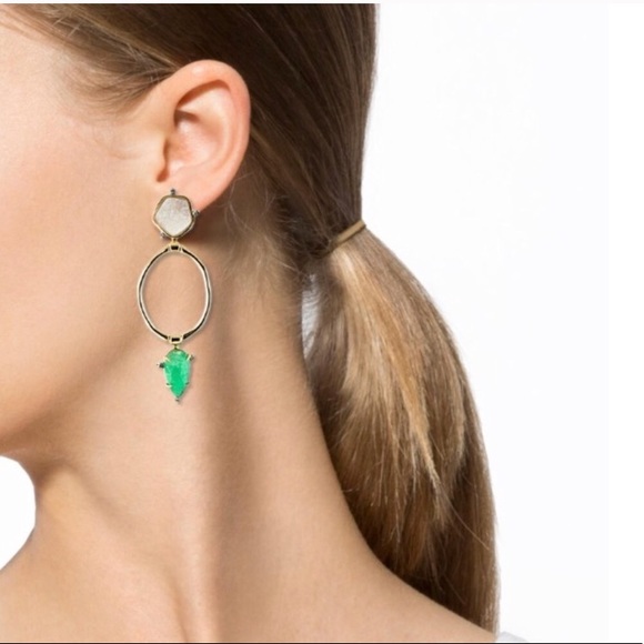 Alexis Bittar Druzy Stone Post Link Earrings - Picture 6 of 6